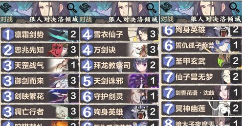 仙剑奇侠传九野有什么万能的卡组搭配吗