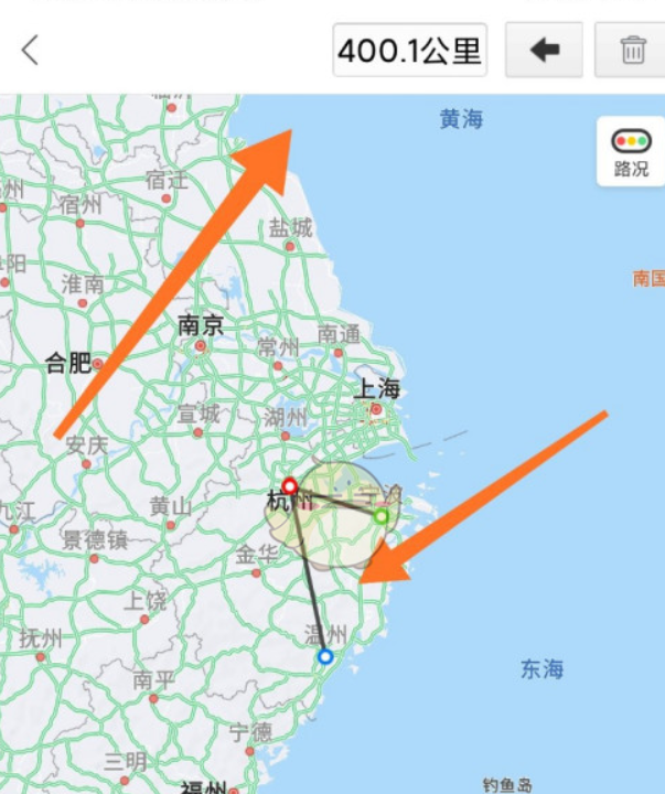 百度地图怎么测距