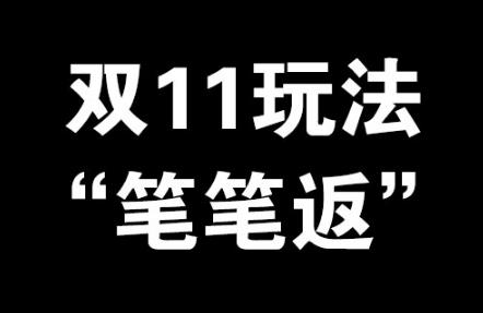 2020双11最新玩法笔笔返参加教程分享